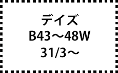 B43/44/45/46/47/48W　31/3～